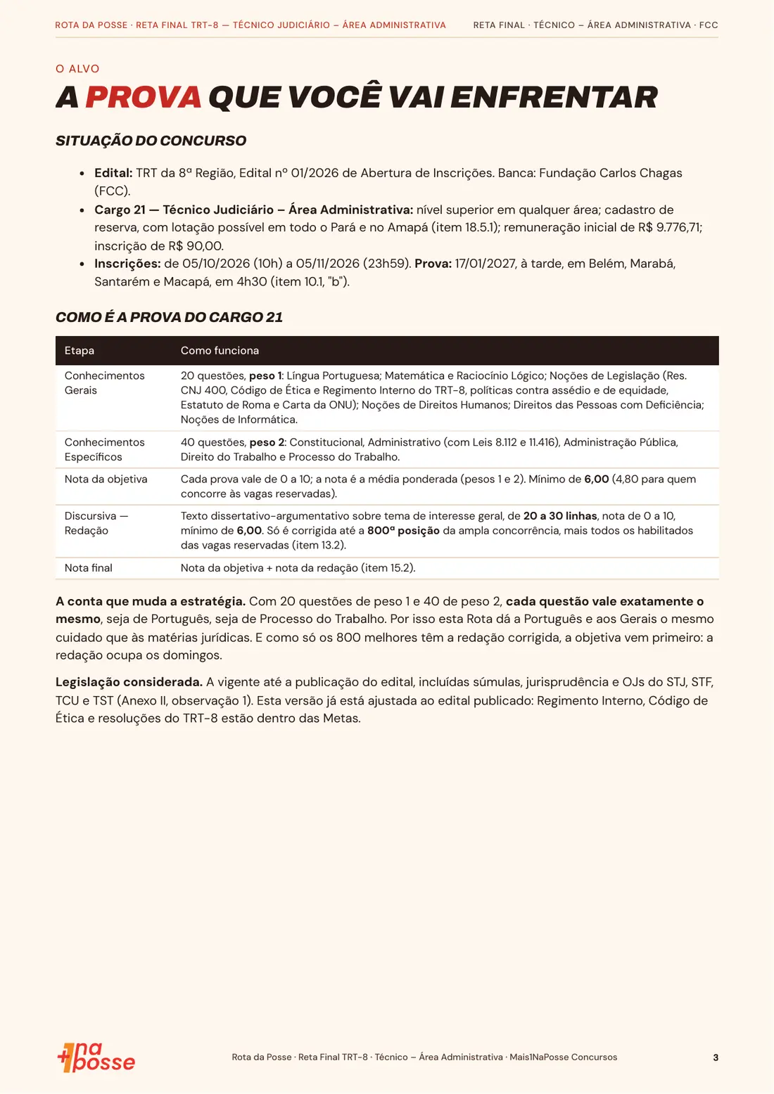 Amostra da Rota da Posse – Reta Final TJAA, página 4 de 10