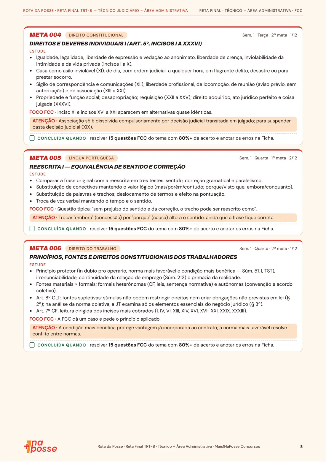 Amostra da Rota da Posse – Reta Final TJAA, página 9 de 10