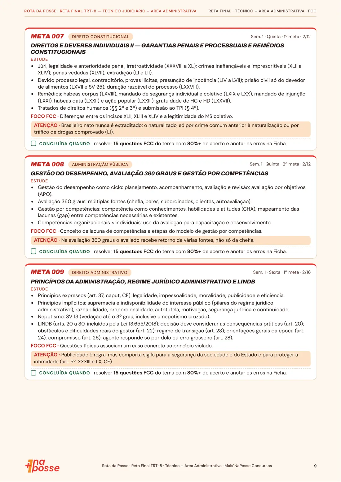Amostra da Rota da Posse – Reta Final TJAA, página 10 de 10